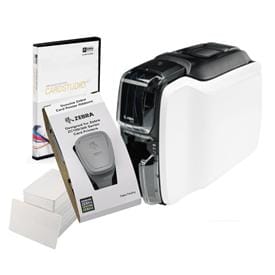 Zebra ZC11-0000Q00EM00, QuikCard kit including ZC100 Single Sided printer, CardStudio 2.0 Standard application, 200 white PVC cards, YMCKO ribbon 200 images - Image 2