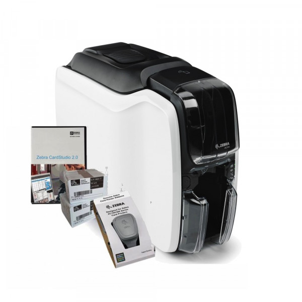 Zebra ZC11-0000Q00EM00, QuikCard kit including ZC100 Single Sided printer, CardStudio 2.0 Standard application, 200 white PVC cards, YMCKO ribbon 200 images - Image 4