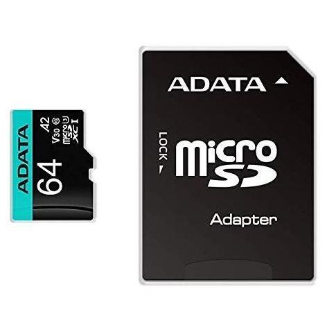 ADATA 64GB Micro SDXC UHS-I U3 V30S + Ad