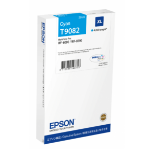 Epson C13T908240, Alkuperäinen T9082 Cyan 39ml 4000sivua XL suurikapasiteettinen mustekasetti
