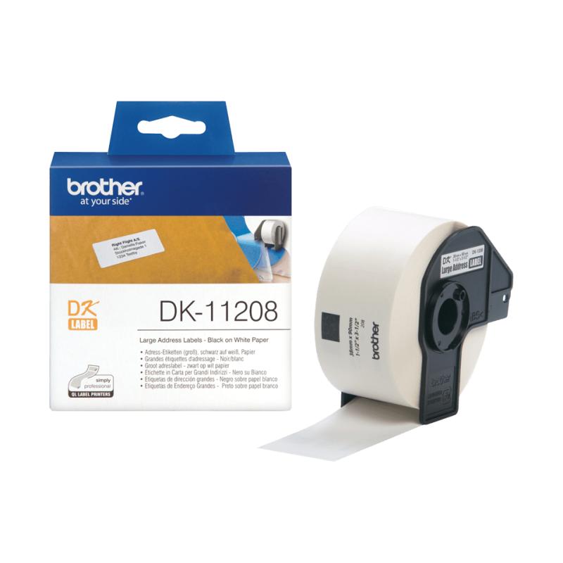 BROTHER DK11208 suuri osoitetarra38x90mm