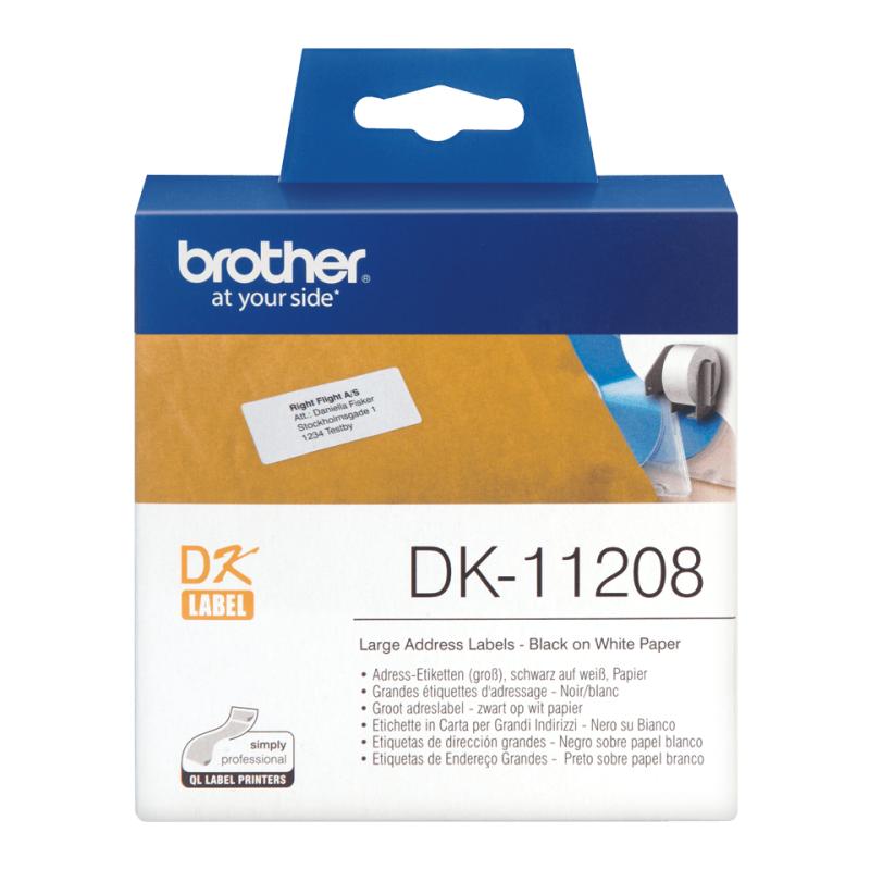 BROTHER DK11208 suuri osoitetarra38x90mm