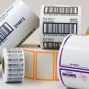 TSC P150306-001 - Uncoated Direct Thermal, 47 mm x 47 mm, Direct Thermal, Uncoated, Core 127 mm Label