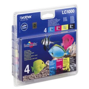 Brother LC1000 CMYK ink cartridge value blister