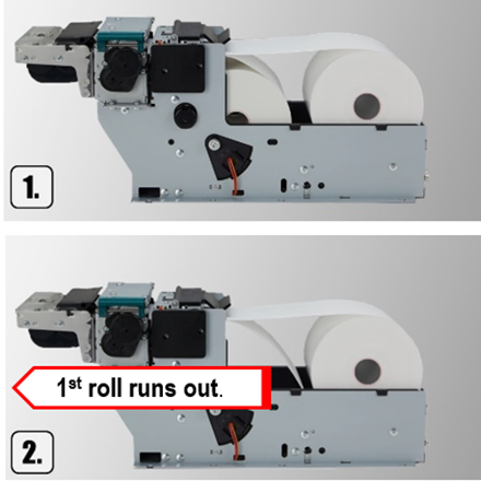 Seiko 22410222, NP-2R3080mm, f80mm x 2Rolls, max 200mm/sec, auto-cutter, easy operation, RS232C USB, 3 pin connector - Image 3