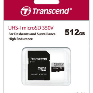 TRANSCEND 512 GB MICROSDXC CARD, U3 - USD350V (W/ ADAPTER)