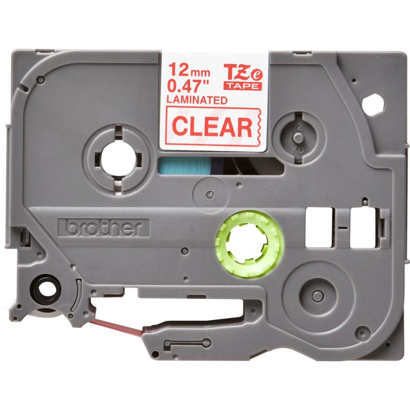 BROTHER TZE132 tape red/clear 12mm 8m