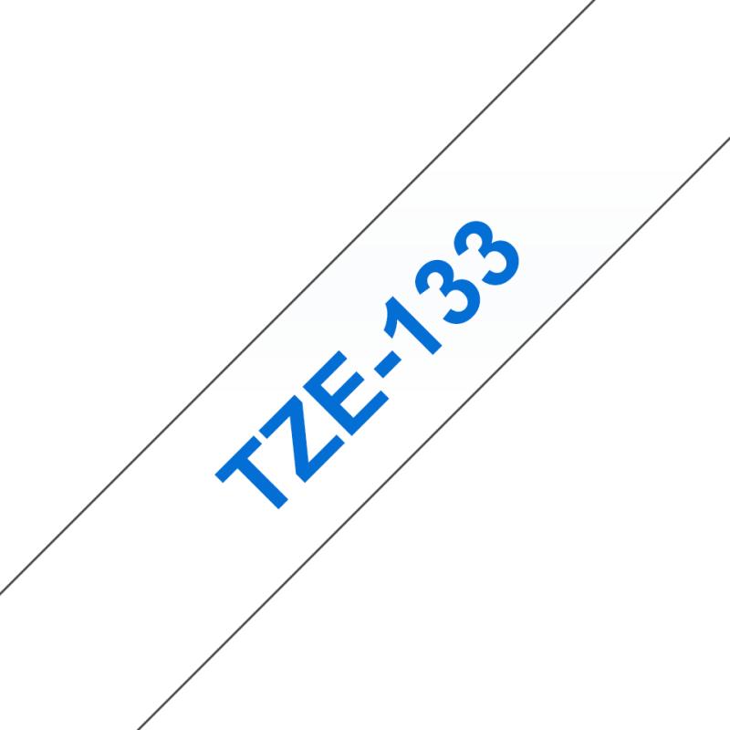 BROTHER TZE133 tape blue/clear 12mm 8m