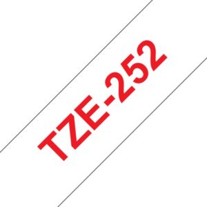 BROTHER TZE252 tape red/white 24mm 8m