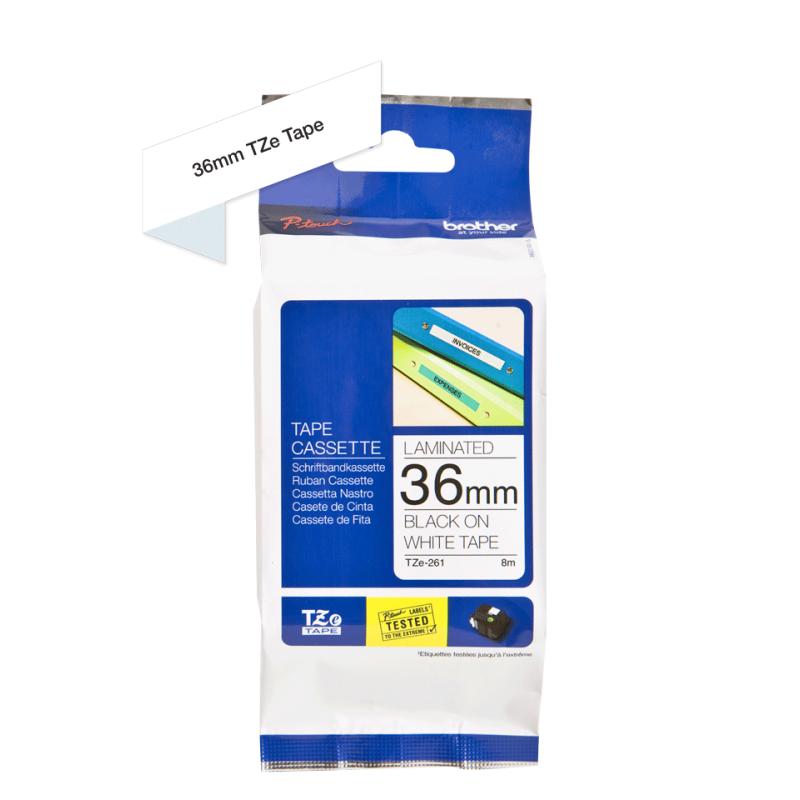 BROTHER TZE261 tape black/white 36mm 8m