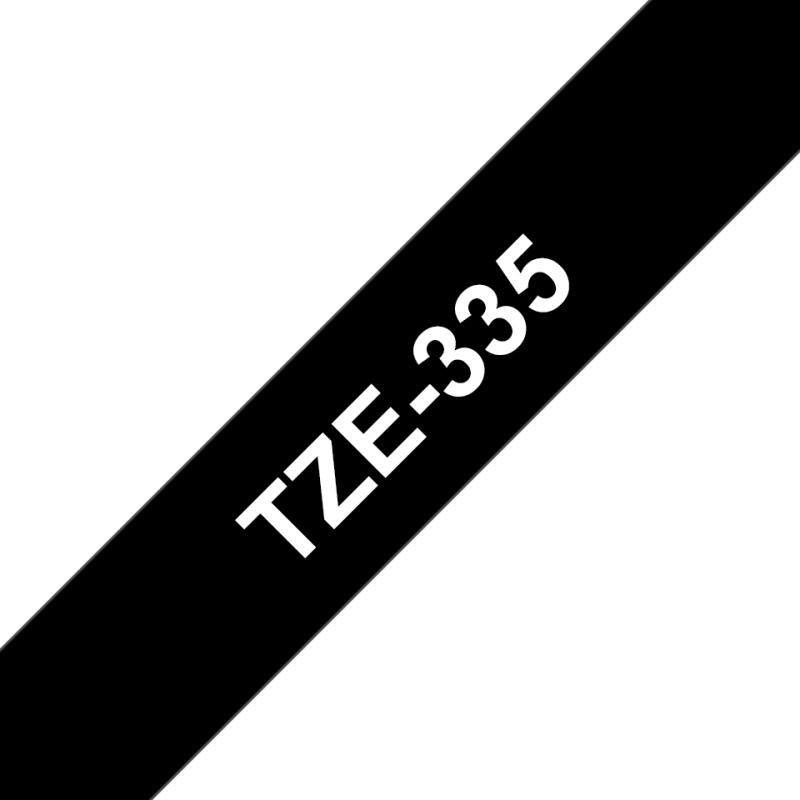 BROTHER TZE335 tape white/black 12mm 8m