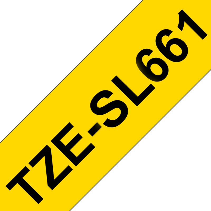 BROTHER TZeSL661 tape Black on Yellow 36