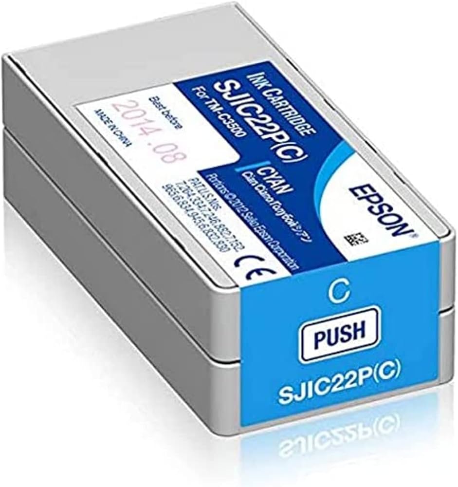 Epson C33S020602, TM-C3500, SJIC22P(C) Alkuperäinen syaani mustekasetti Epson TM-C3500 tulostimille