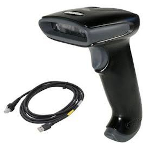 Honeywell 1300G-2USB, Hyperion 1300g Scanning, USB Kit: 1D, black scanner 1300g-2 , USB Type A 3m straight cable CBL-500-300-S00 and documentation.