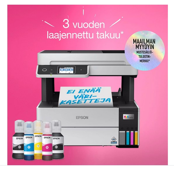 Epson ET-5185 Wi-Fi-, kopiointi-, skannaus- ja faksitoiminnot