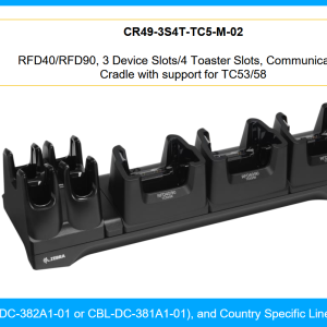 Zebra CR49-3S4T-TC5-M-02 - Monitoiminen Lataus- ja Synkronointiteline