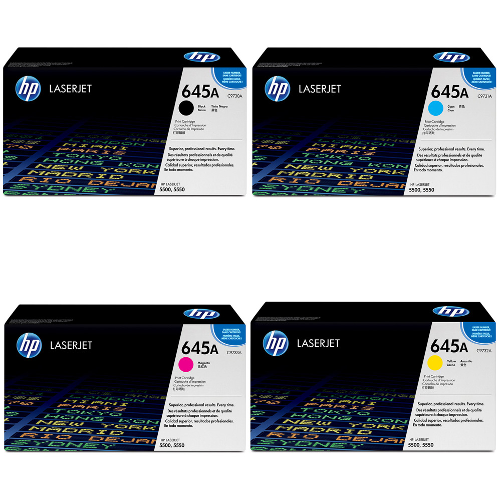 HP RAINBOWKIT-21-TONER BUNDLE, K/HP CLJ 5500/5550 Toners 4pc, musta, syaani, magenta, keltainen
