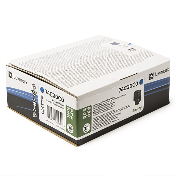 Lexmark 74C20C0, Alkuperäinen Syaani Värikasetti