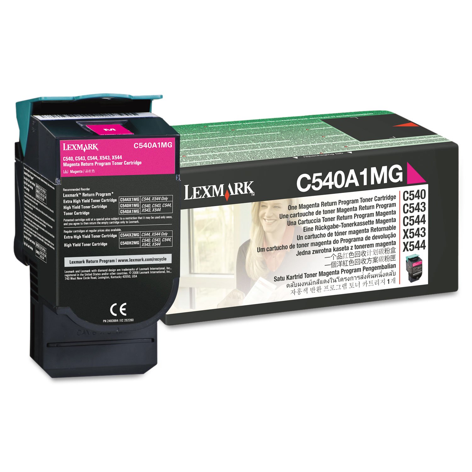 Lexmark C540A1MG, Alkuperäinen Magenta Värikasetti