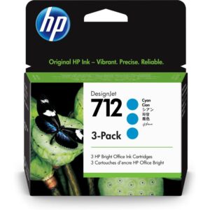 HP 712 3-pack 29-ml Cyan DesignJet Ink C