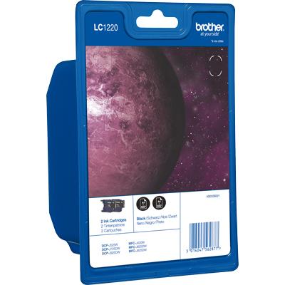 LC-1220BK Black Ink Blister - 2 x BK