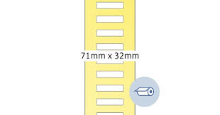 HERMA 4075, Suorakaide Valkoinen Lämpöherkkä Tarra 71 x 32 mm, 5000 tarraa / 5000 arkkia