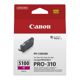 CANON PFI-5100, Magenta Värikasetti, 2300 Sivua, Kustannustehokas Tulostusratkaisu