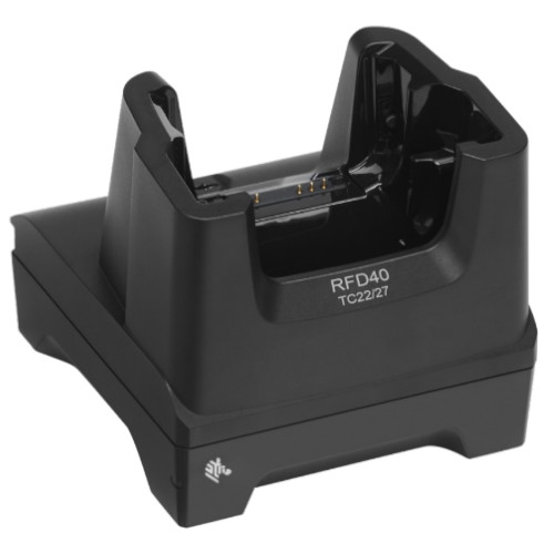 Zebra CR40-1S0T-TC2-M-02, RFD40 + TC22/27/HC20/HC50 – lataus ja USB-tiedonsiirto yhdellä telakalla.