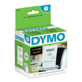 DYMO 2191636 - Jatkuva paperirulla 57 mm x 91 m, Valkoinen / Valkoinen