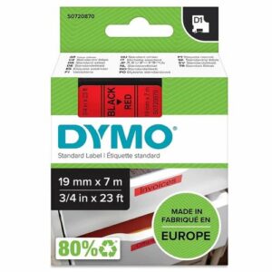 DYMO S0720870 - D1 Tarranauha 19 mm x 7 m, Musta / Keltainen