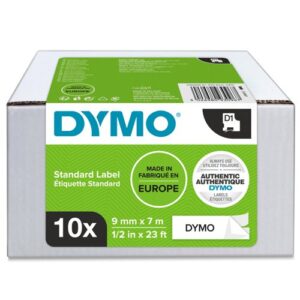 DYMO 2093096 - Tarranauha 9 mm x 7 m, musta / valkoinen
