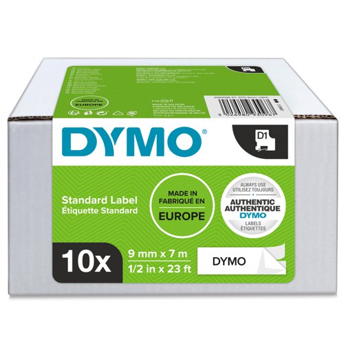 DYMO 2093096 - Tarranauha 9 mm x 7 m, musta / valkoinen