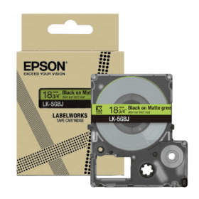 Epson C53S672078 - Tarranauha 18 mm x 8 m, Musta / Mattavihreä