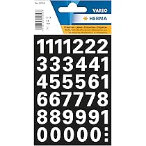 HERMA 15558, A4 84x120 mm, Säänkestävä Valkoinen Numerotarra, 36 kpl arkkia