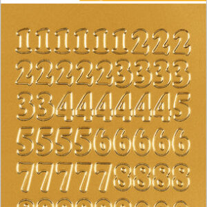 HERMA 4184, A4 12mm x 12mm kultaiset numerot 0–9, 66 tarran pakkaus, itseliimautuvat arkit