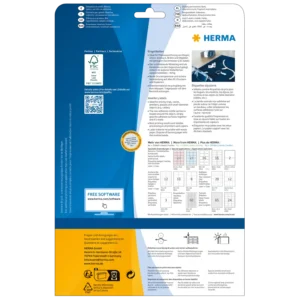 HERMA 6871, Valkoinen Kestävä Tagi 42 x 70 mm, 2000 tarraa / 100 arkkia