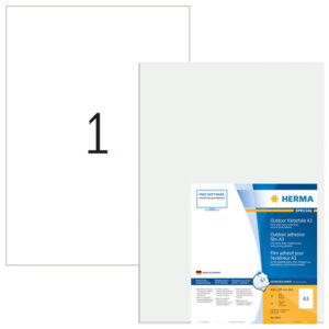 HERMA 9542, A3 Valkoinen Mattapintainen Ulkotarra 297 x 420 mm, 10 tarraa / 10 arkkia