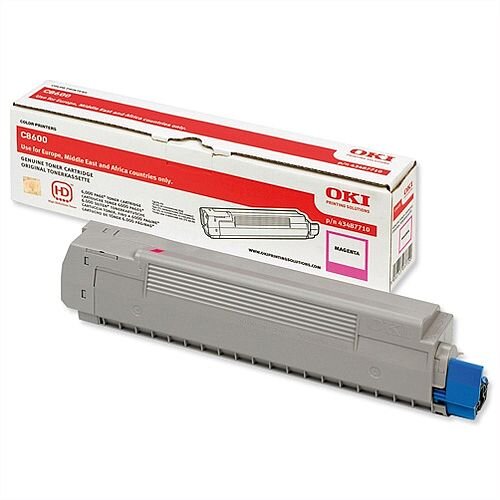 OKI 43487710 alkuperäinen magenta värikasetti C8600/C8800-sarjaan, valmistajan tuotekuva