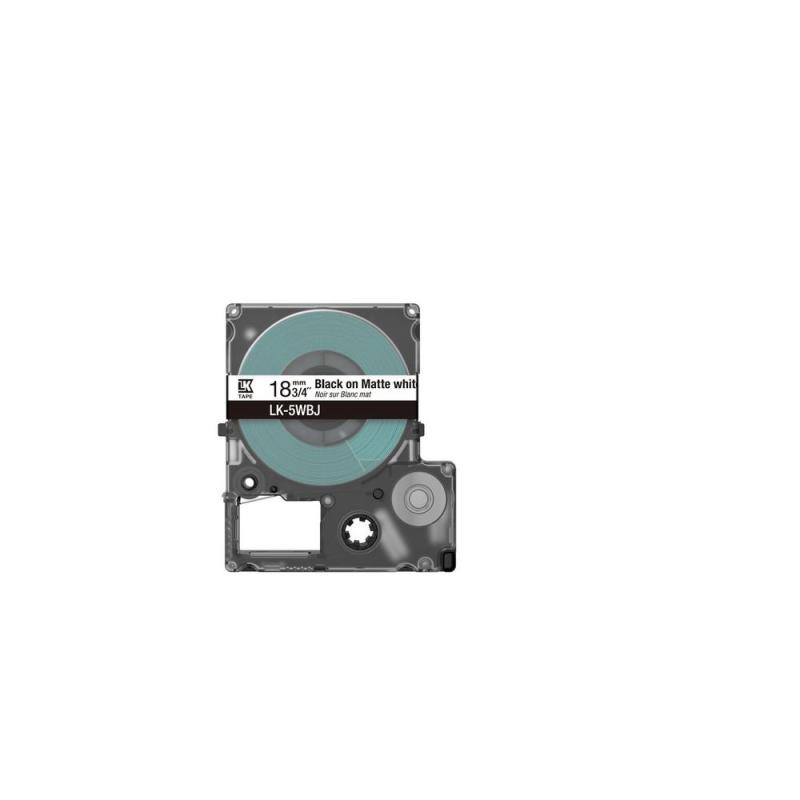 EPSON Matte Tape White/Black 18mm 8m