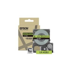 EPSON Matte Tape Green/Black 12mm 8m