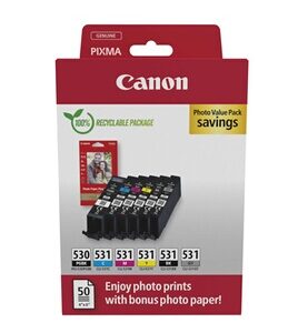 Canon 6117C005, PGI-530/CLI-531 PGBK/C/M/Y/BK/GY PHOTO