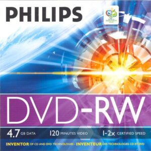 Philips DVD-RW, DN4S2J05C/10 - 5kpl Jewel Case- kotelossa