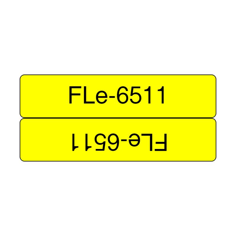 Brother FLe-6511 yellow tape in label size 2,1 cm, 45 mm