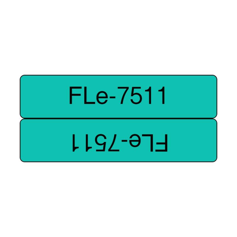 Brother FLe-7511 green tape in label size 2,1 cm, 45 mm