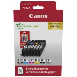 Canon 6117C004, PGI-530/CLI-531 PGBK/C/M/Y/BK/GY PHOTO V