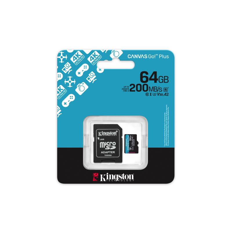 KINGSTON 64GB microSDXC Canvas + Adapter