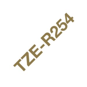 Brother Brother TZeR satin tape 24mm x 4m gold on white