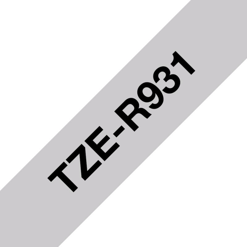 Brother Brother TZeR satin tape 12mm x 4m black on silver