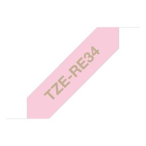 Brother Brother TZeR satin tape 12mm x4m gold on pink