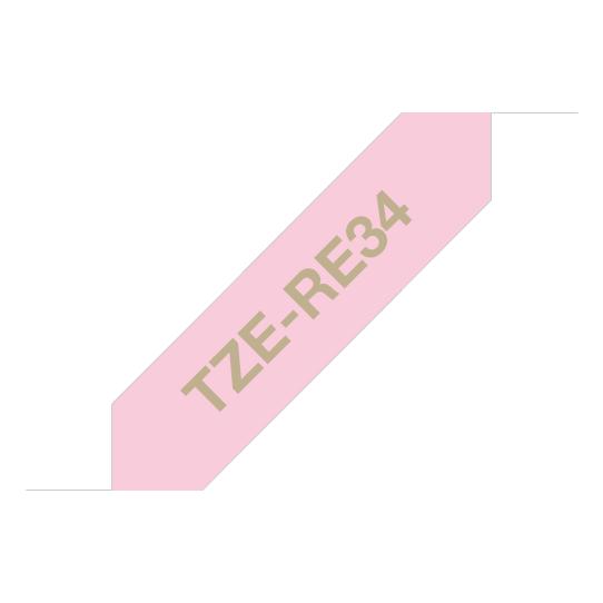 Brother Brother TZeR satin tape 12mm x4m gold on pink